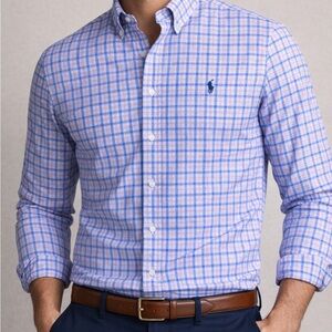 Polo Ralph Lauren Poplin Button-Down Cotton Checkered Shirt